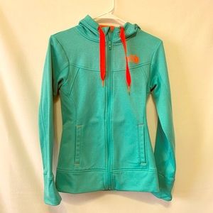 ⭐️The North Face Seafoam green & orange hoodie.